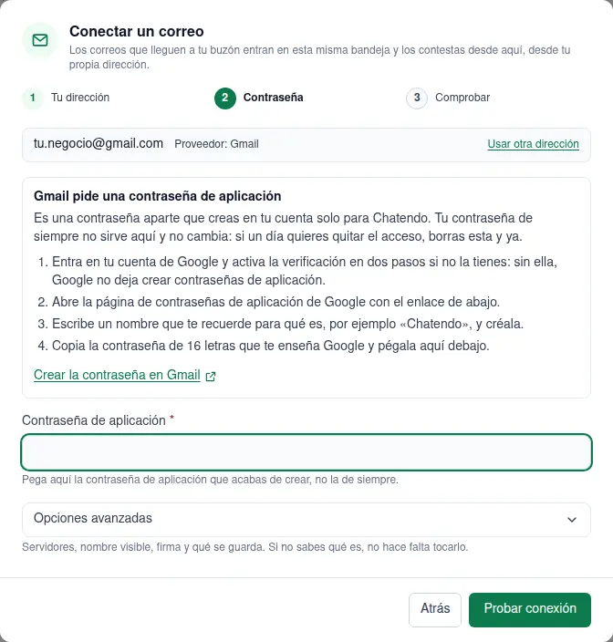 Los pasos para crear una contraseña de aplicación de Gmail