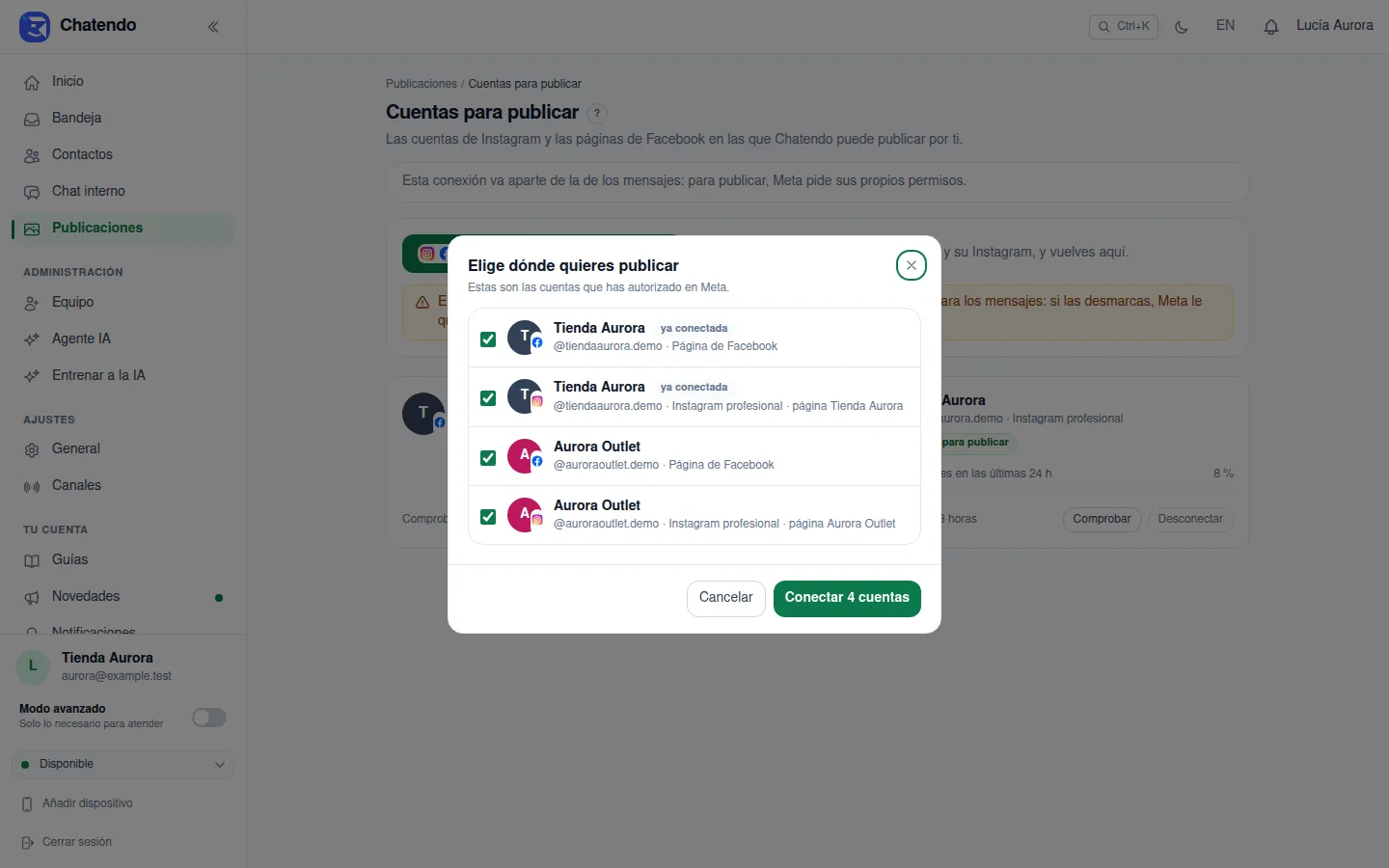 De vuelta de Meta: la lista de páginas y cuentas de Instagram para elegir cuáles conectar