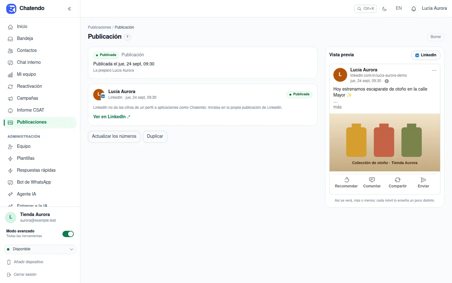 Una publicación publicada en LinkedIn con el enlace Ver en LinkedIn